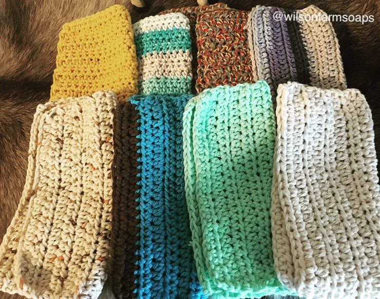 Buy Wash Rag - Soft and Sustainable Cotton Crocheted Wash Rag | Wilson Farm Soaps