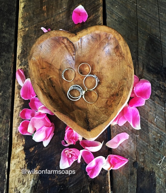 Buy Heart Dough Bowl - Handcrafted Elegance for Your Home | Wilson Farm Soaps